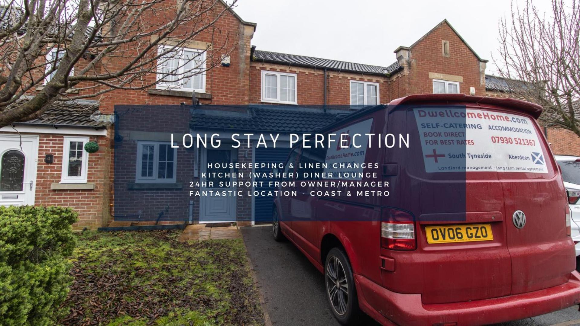 Dwellcome Home Ltd 3 Double Bedroom House, Private Estate, Driveway Parking, Fast Wifi, Ideal For Long Term Contractor, Etc Stays, 3 Miles 7 Mins Drive To Nissan, 15 Mins To Sunderland Newcastle, Regular Housekeeping Options - See Our Site For Assura Boldons Esterno foto